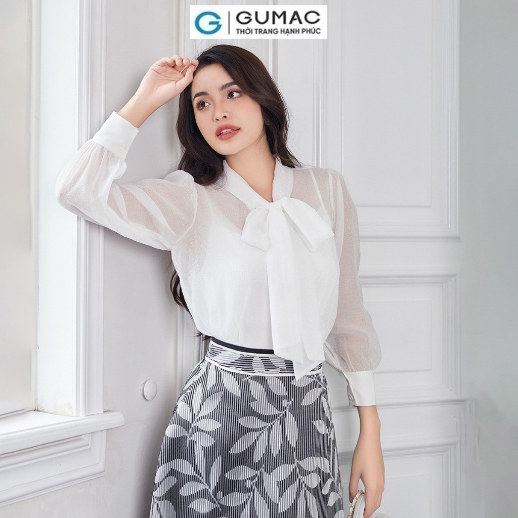 Chân váy nữ xòe họa tiết GUMAC VD12092