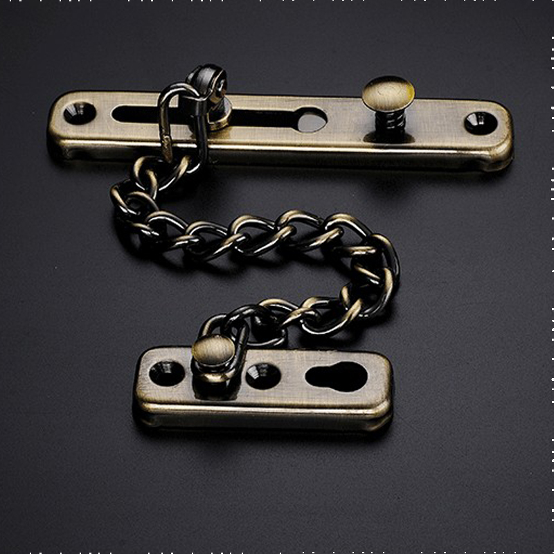 Security Lock With Chain 【TopazTrove】Solid SUS304 Stainless Steel Casting Heavy Duty Robust Door ...