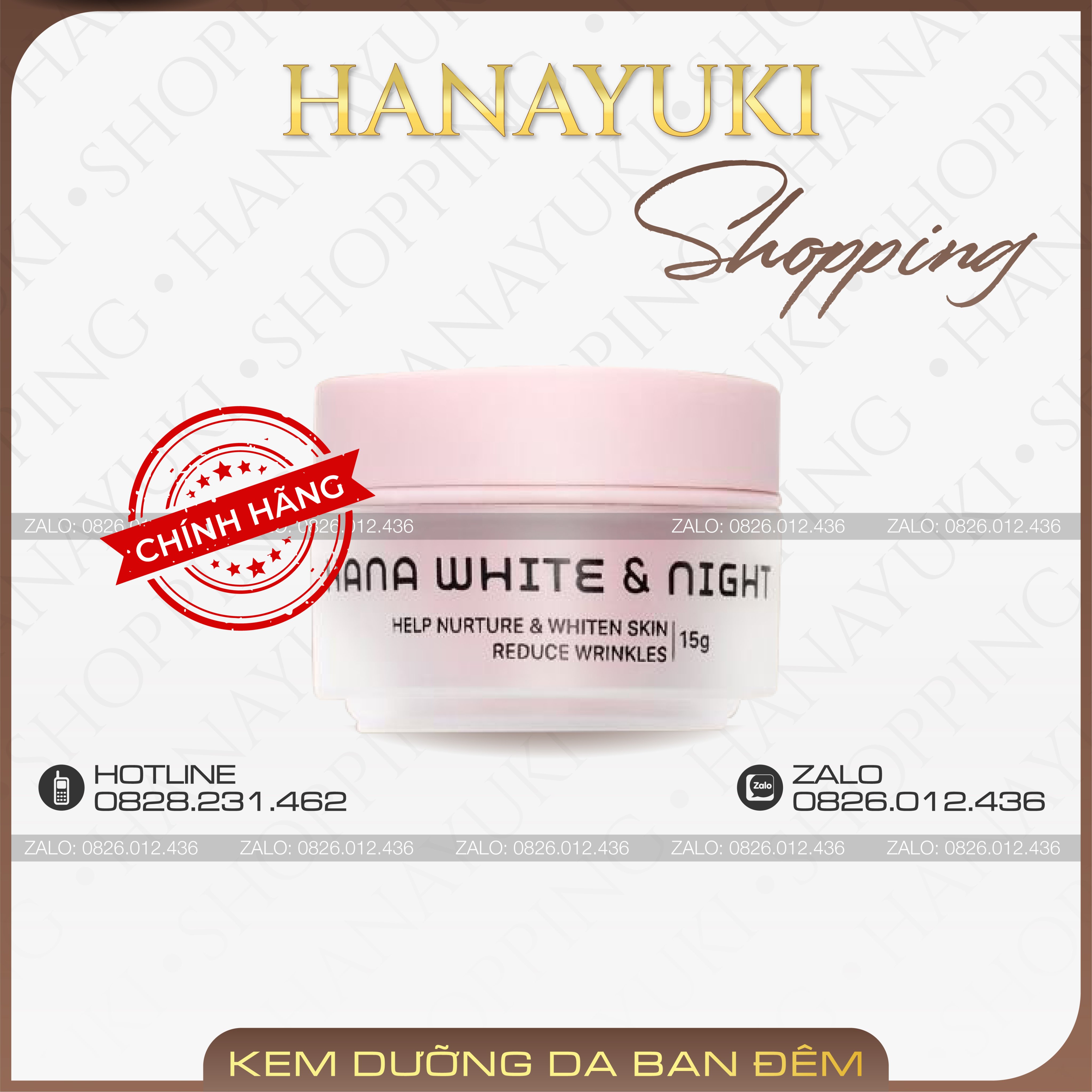 [HCM]Kem Đêm Hanayuki Mini 15g