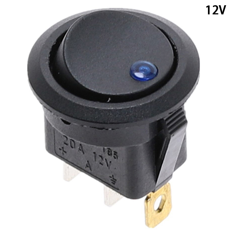 CHUA 2PCS 12V DC Waterproof Round Rocker Switch Automotive Electrical