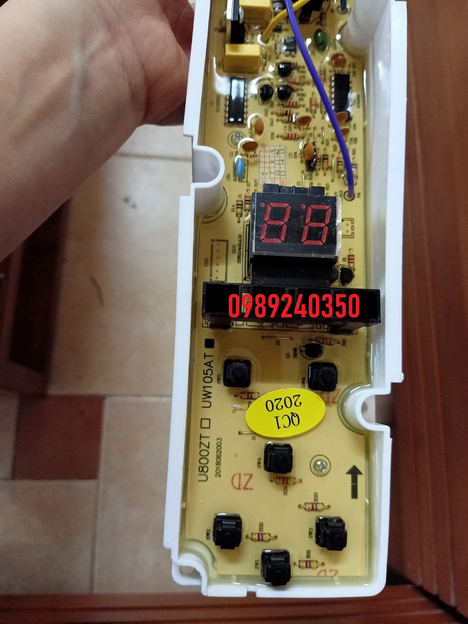 Bo mạch máy giặt AQUA 6 phím cửa đứng