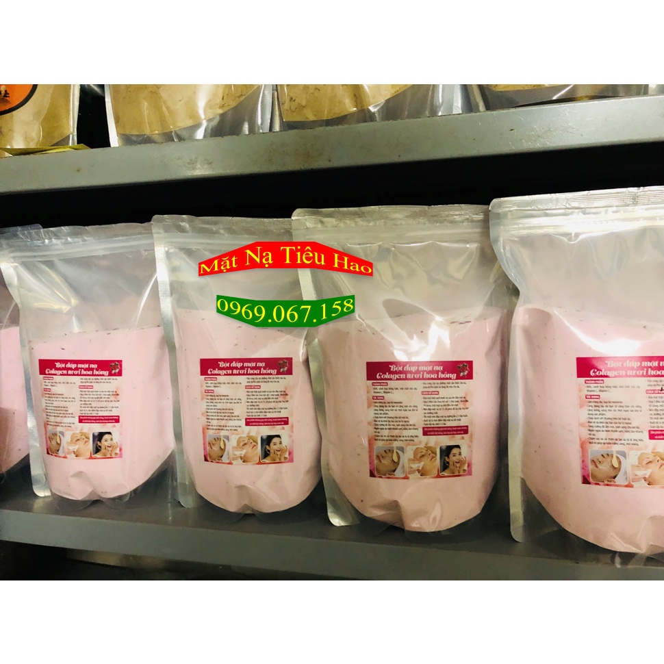 Bột đắp mặt nạ Hoa Hồng collagen handmade 1kg