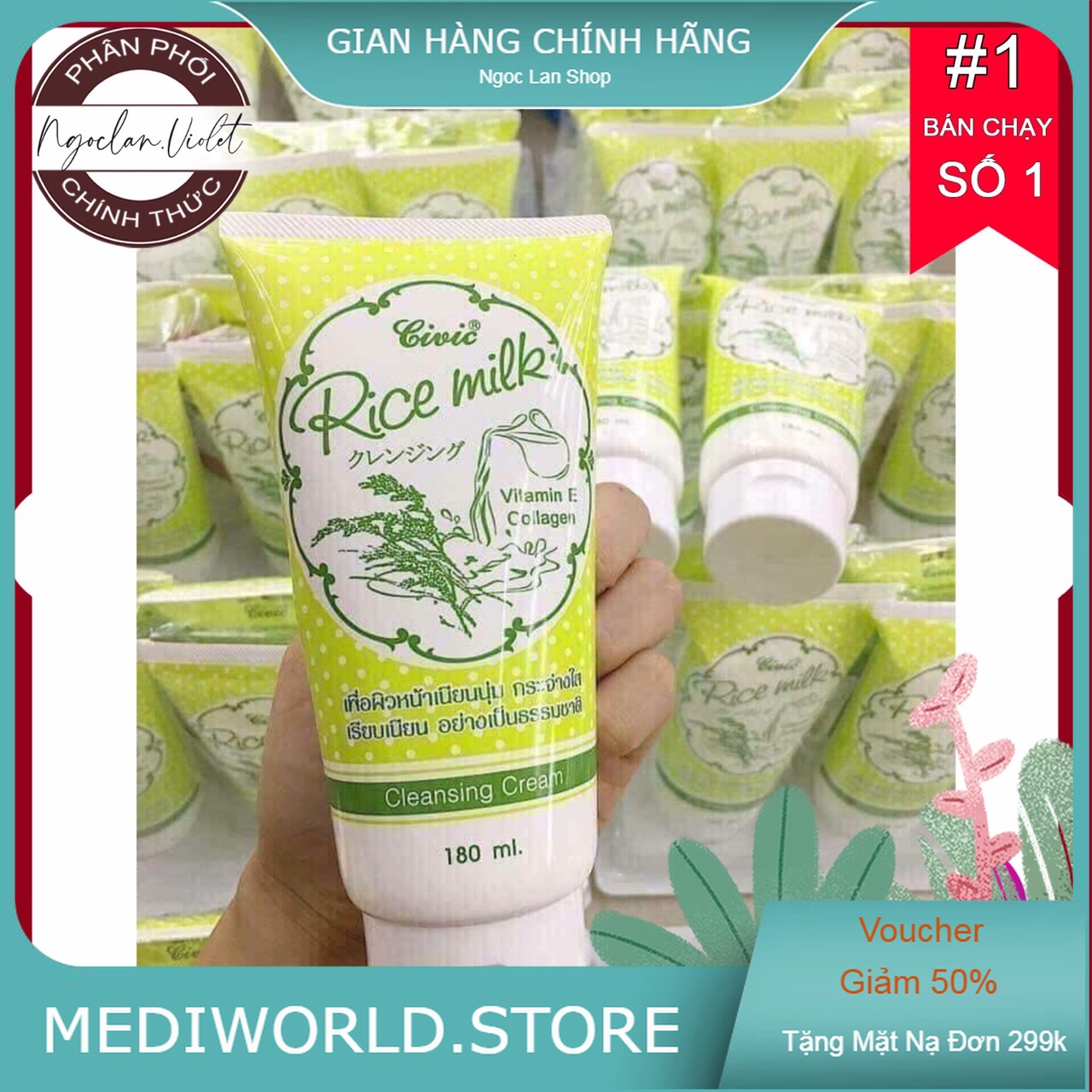 Sữa Rửa Mặt Gạo Thái Rice Milk 180ml