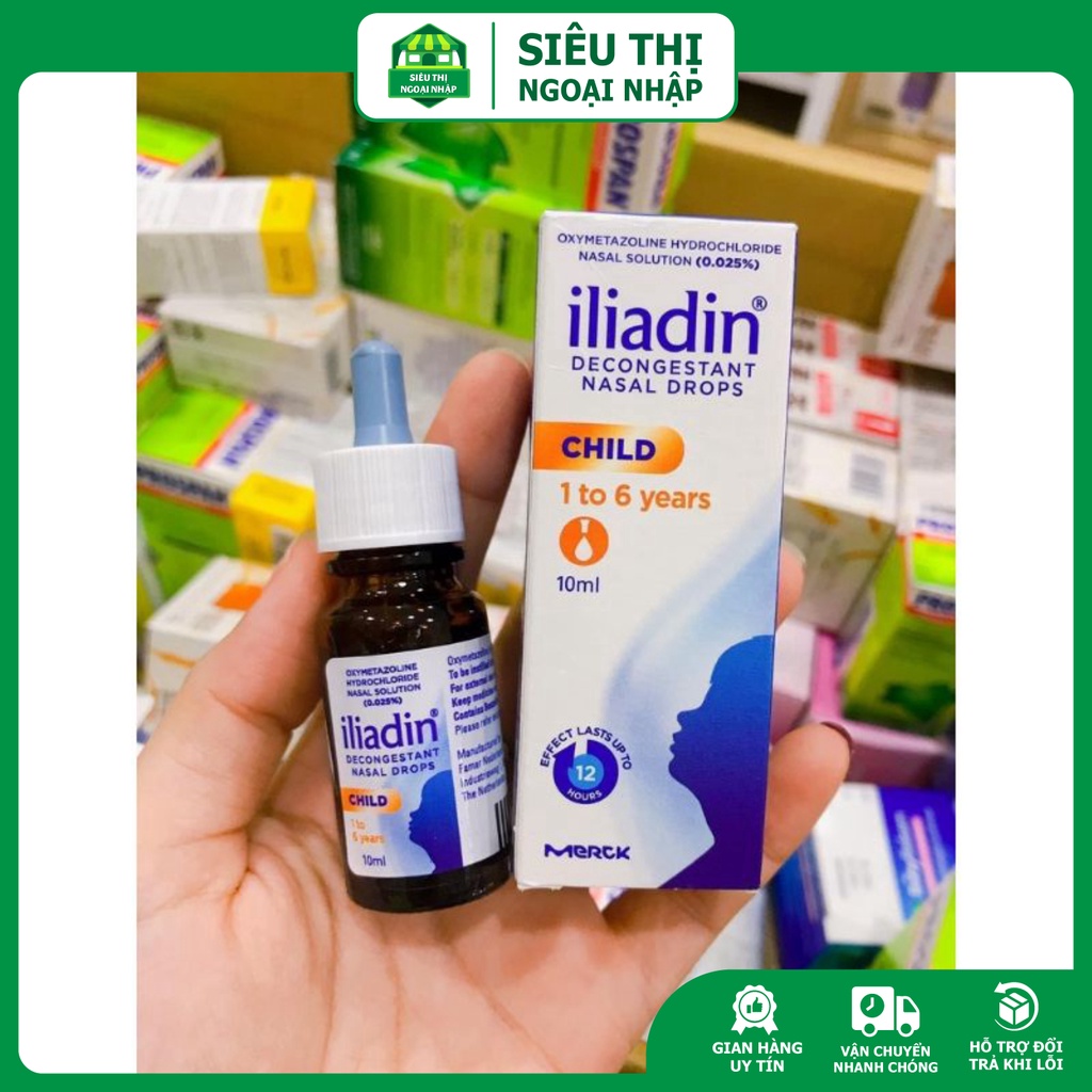 Nhỏ mũi iliadin cho bé
