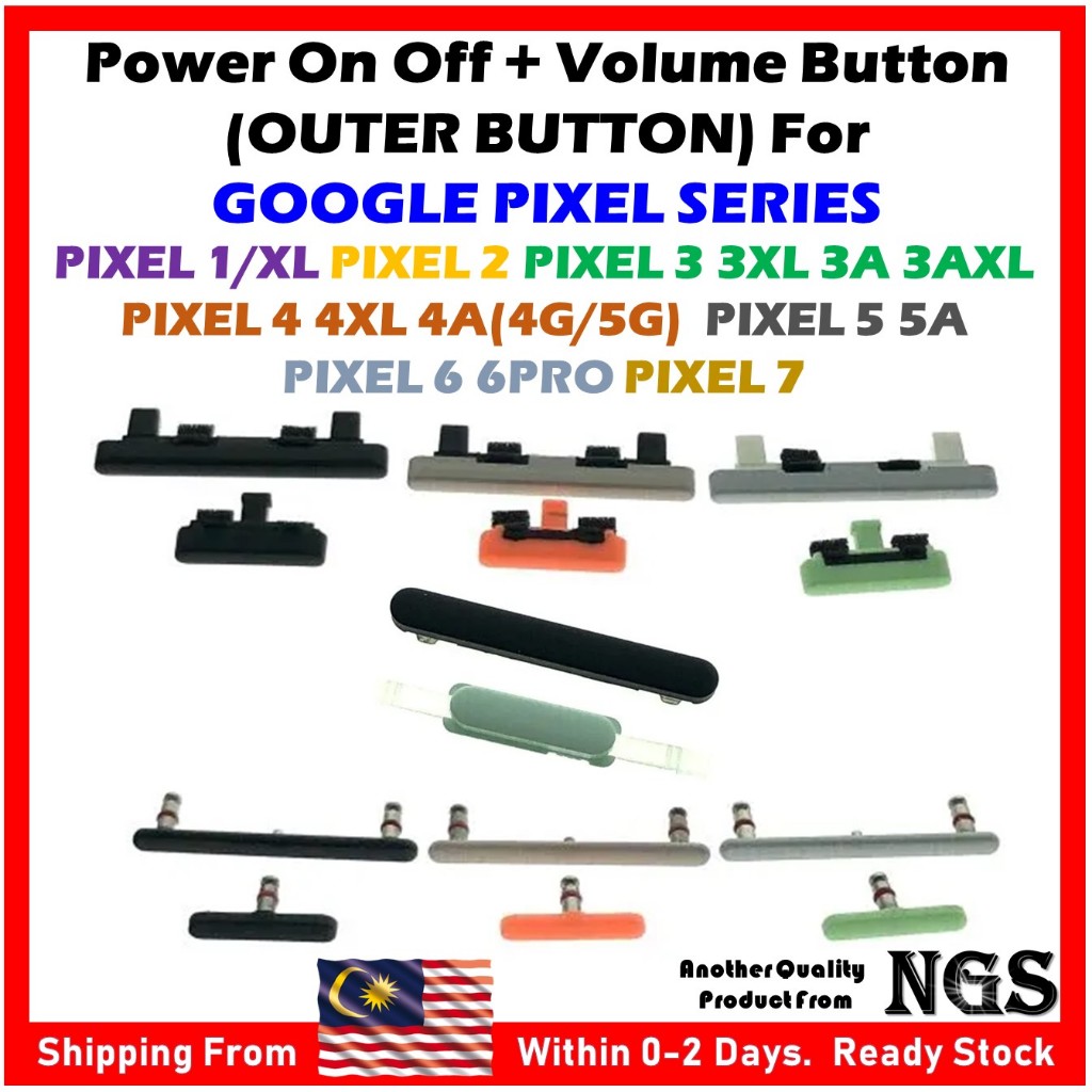Bouton Volume/power Pour Google Pixel 6 Pro - Couleur Argent, Neuf Sous Emballage, Compatible Modèles GLUOG Etc.