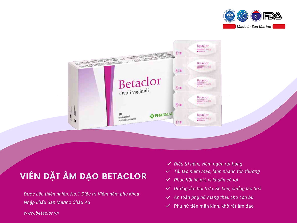 Viên phụ khoa Betaclor nhập khẩu Ý