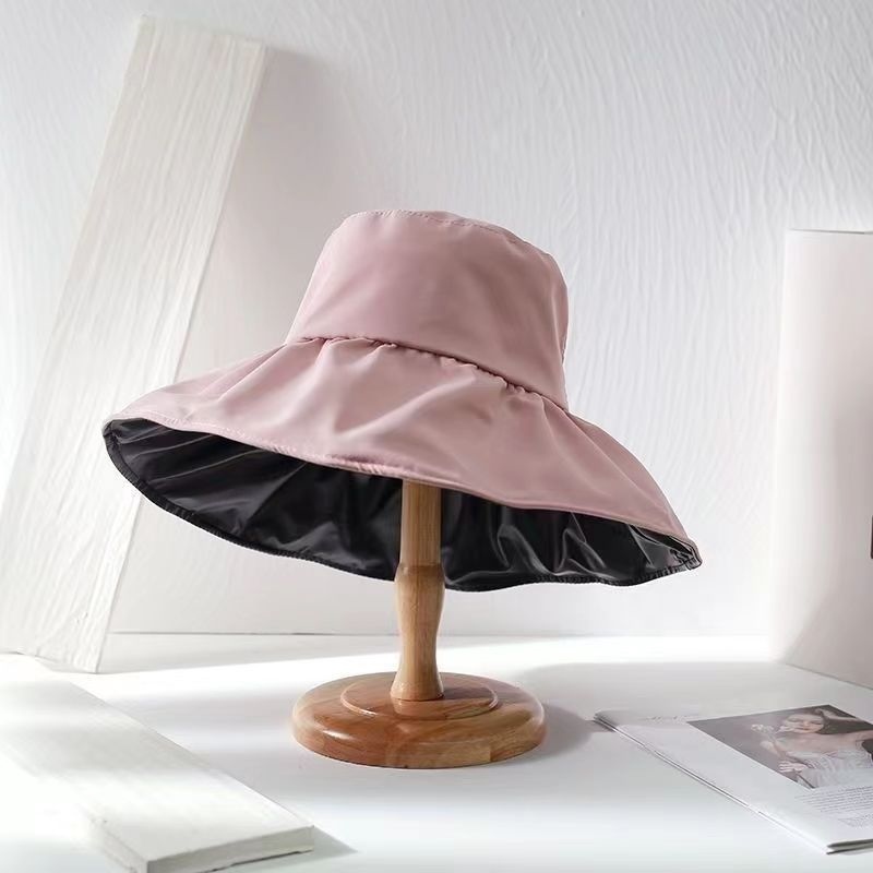 Japan UV Sunscreen Mo Female Chesapeake Along Fisherman Hat UV Sun Hat Summer Vinyl Covered Face Sun Hat
