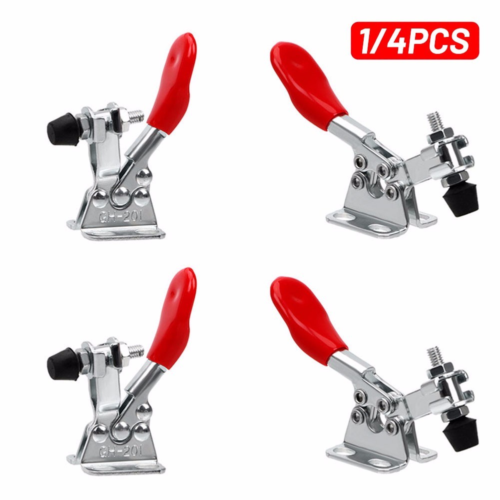 1/4PCS Toggle Clamp Holding Capacity Toggle Clamp GH-201 Quick Horizontal Clip Hand Tools
