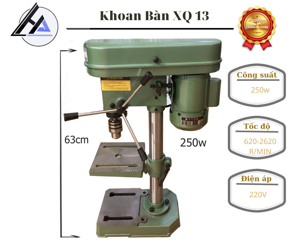 Máy khoan bàn Mini 250W XQ-13 Bảo hành 12 tháng