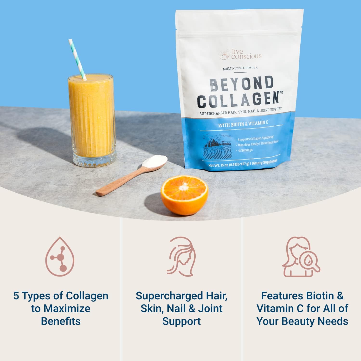 Live%20Conscious%20Beyond%20Collagen%20Multi%20Collagen%20Powder%20for%20Women%20w/Types%20I,%20II,%20III,%20V%20&%20X%20-%20Keto%20Friendly,%20Hydrolyzed%20Collagen%20Peptides%20Powder%20Blend%20w/Biotin%20&%20Vitamin%20C%2041%20Servings%20427gm%20-%20Image%202