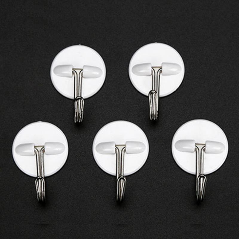 CHIPLY COD Kitchen Bathroom Free Punching Hook PVC Strong Plastic Sticky Hook Traceless Hook Simple Convenience Self Adhesive Hooks Hanger Wall