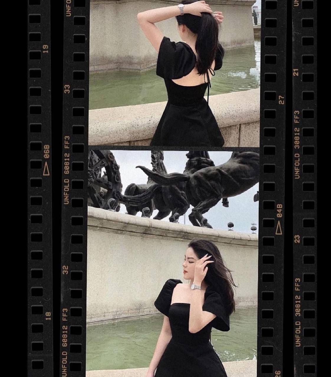 Áo Tay Phồng Chiết Eo Dáng Peplum HONY