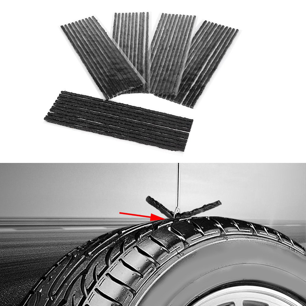 Tire Puncture Repair Strips 50pcs Black Tubeless Fast Easy Seal for Car  Motorcycle with Rubber Strips for Tire Repair