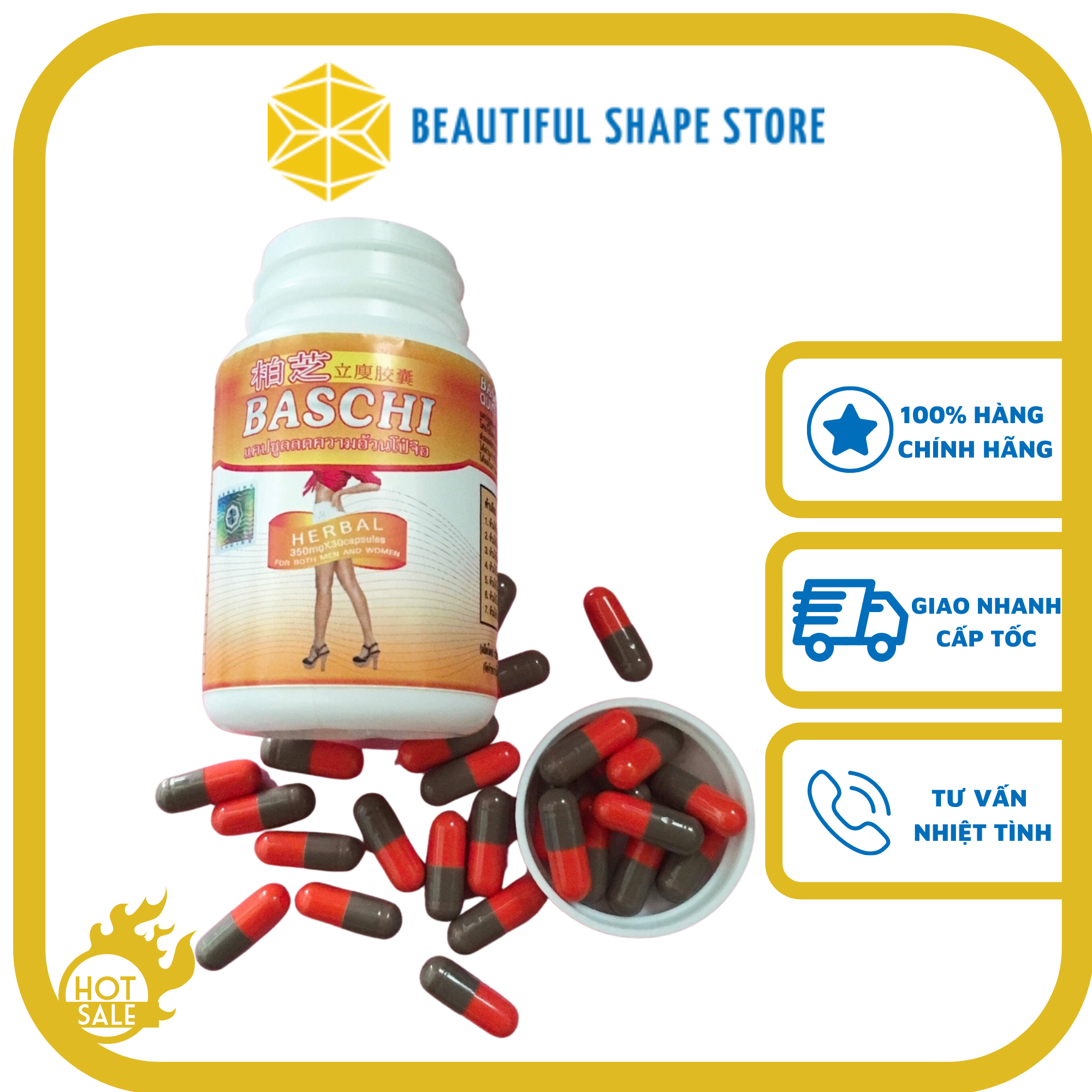 GIẢM CÂN BACHI CAM-HỘP 30viên[giảm cân cấp tốc]