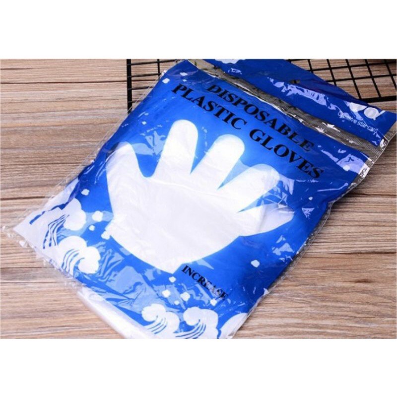 Túi 100 cái bao tay nilon (Bao tay dùng 1 lần)