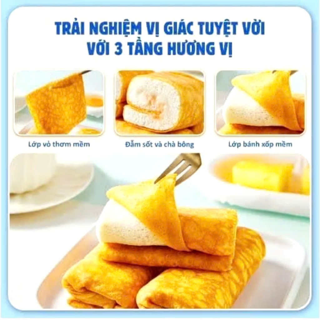 Bánh da trứng cuộn kem tươi chà bông GULU FOODS Combo 2 Hộp Bánh Gulu Foods  - Lazada | Lazada.vn
