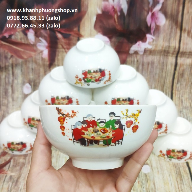 [HCM]bộ 04 tô sứ - bộ tô sứ trắng