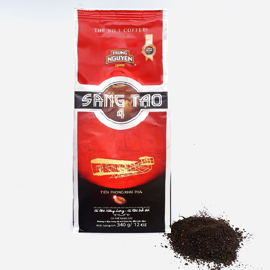 ( 02 GOI ST4) Cà phê Sáng tạo 4 Trung Nguyên( Túi 340gam - Cà phê pha phin)