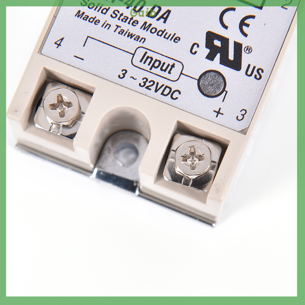 Gaib Industrial Solid State Relay SSR 40A with Protective Flag SSR-40DA 40A DC control AC
