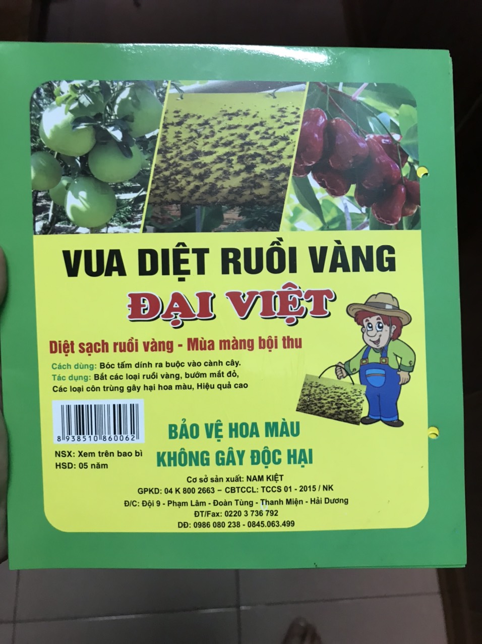 Combo 10 miếng dán bẫy ruồi vàng, bướm, phấn trắng, côn trùng siêu dính