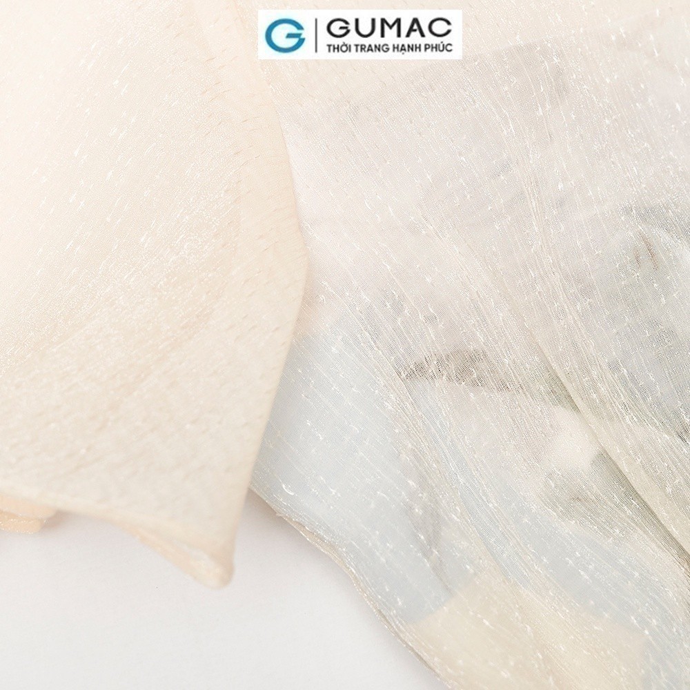 Đầm nữ phối vải tay loe GUMAC DD03044