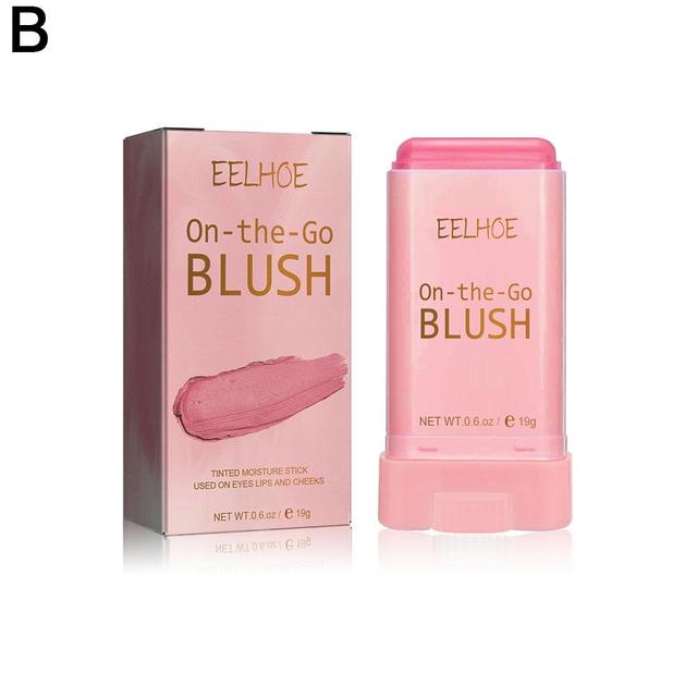 Multi-Use Blush Stick Solid Moisturizer Stick Shadow Pink Makeup Red Cheek Peach Orange Lips Creamy Blusher Waterproof F3L8