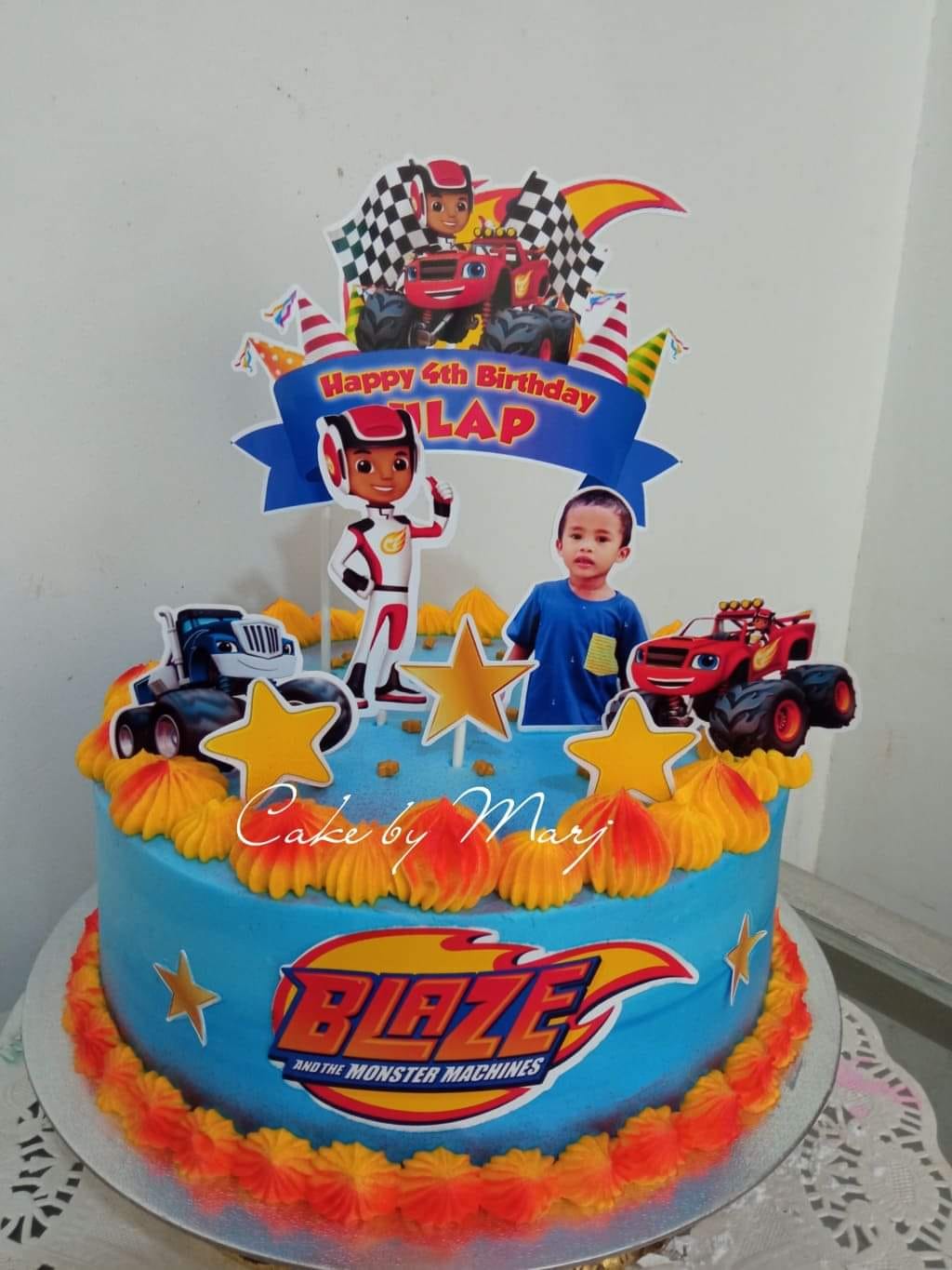 Blaze Monster Machine Cake, Food & Drinks, Chilled & Frozen Food on  Carousell