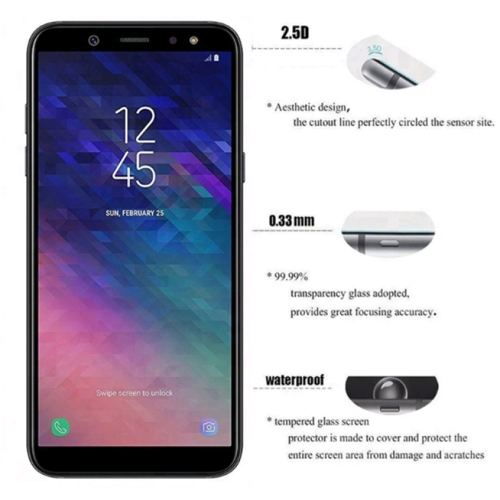 Dán Cường lực Chống trầy Samsung A6 2018