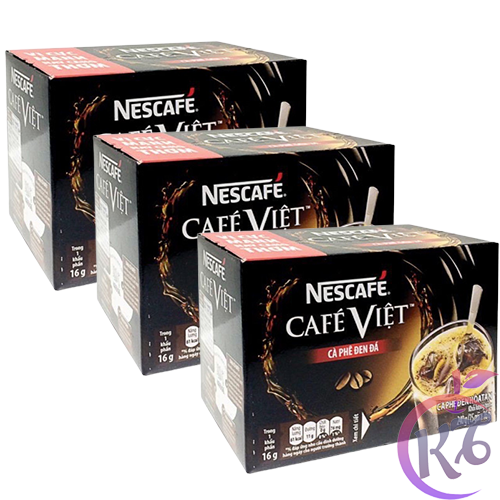 Nescafe Việt đen đá hộp 15 gói x 16g - cà phê Việt, cafe đen đá hòa tan date mới - coffee