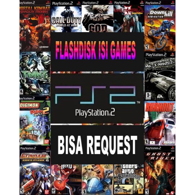 FLASHDISK ISI GAME PS2 FULL GAME BEBAS REQUEST GAME PS2