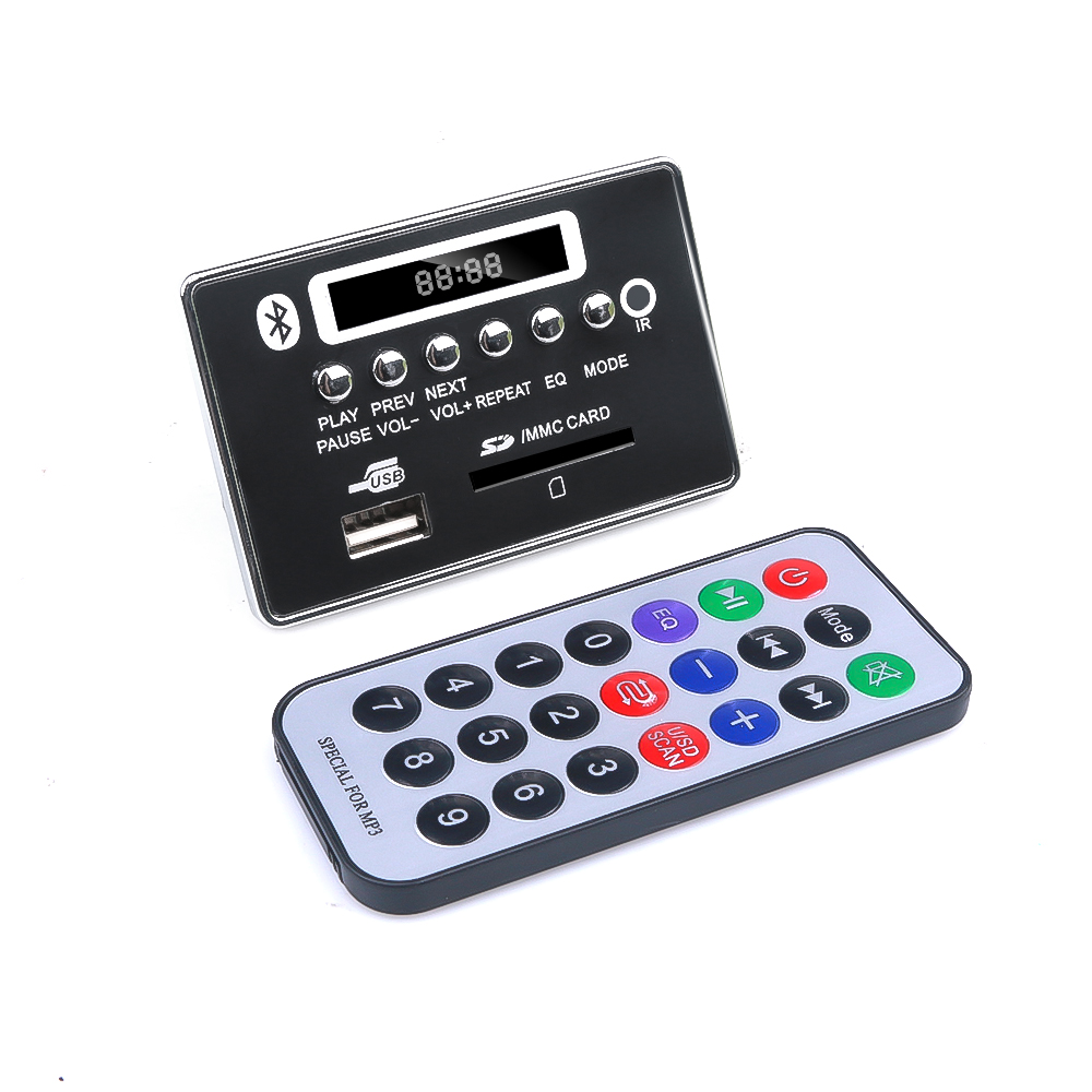 Bluetooth 5.0 MP3 Player Decoder Decoding Board Module 5 v 12v Car USB TF FM AUX Radio LED With Remote Control