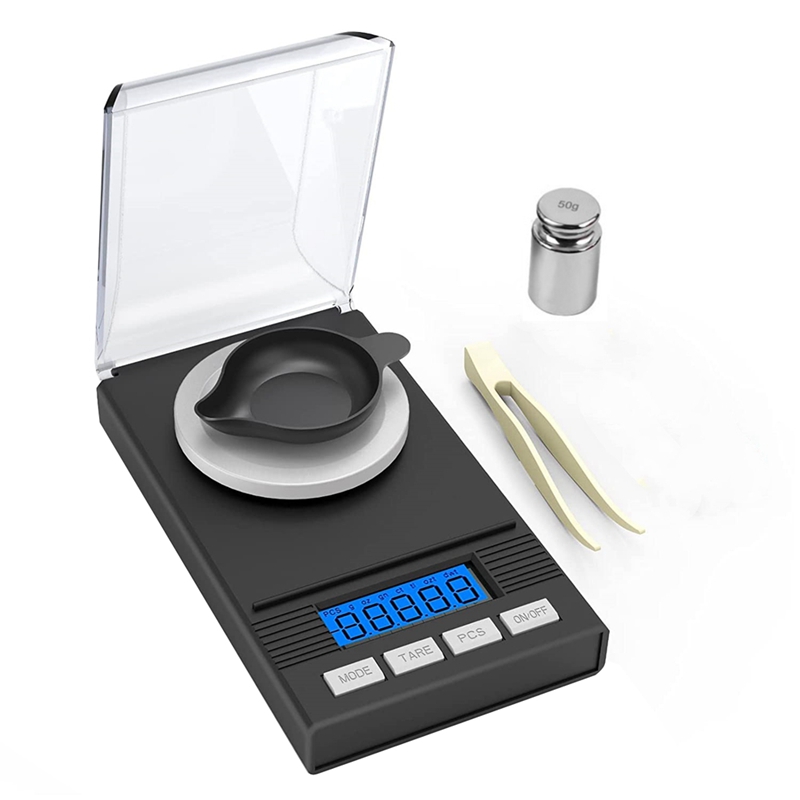 Precision Scale 0.001G x 50G, Weight Milligrams Scale, Kitchen Digital Scale, Pocket Scale, Tare Function