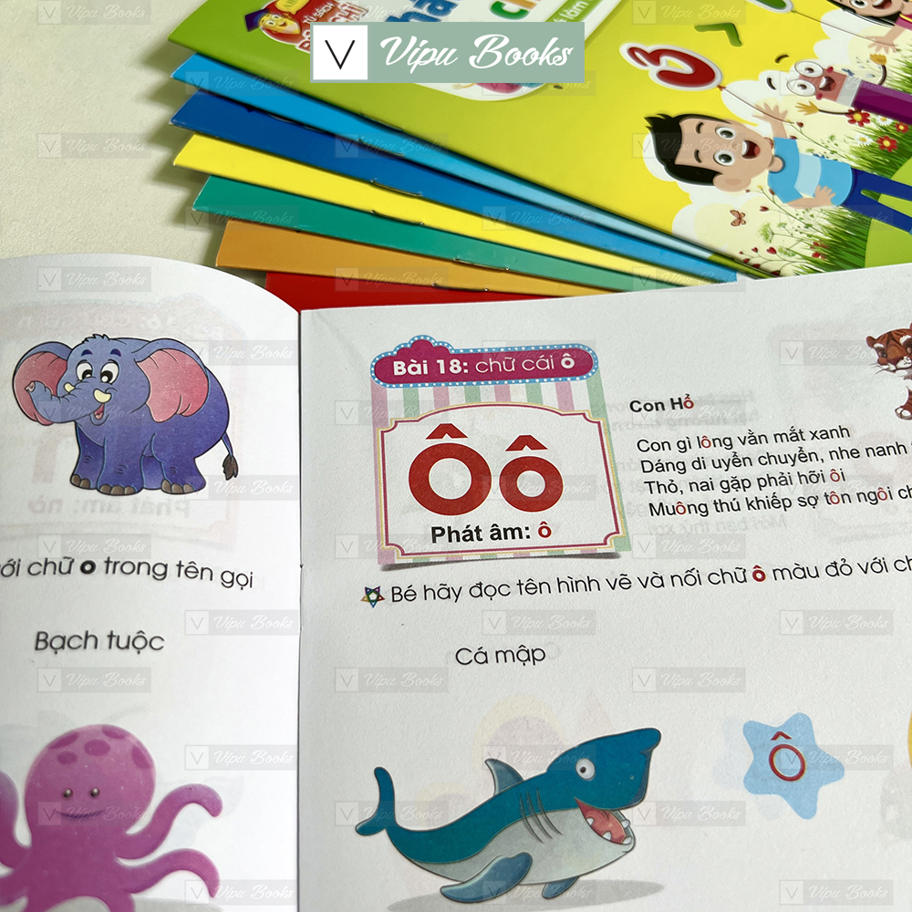 Sách - Phát Triển IQ Cho Bé - Dành Cho Trẻ 5-6 Tuổi (Túi 8 Cuốn)