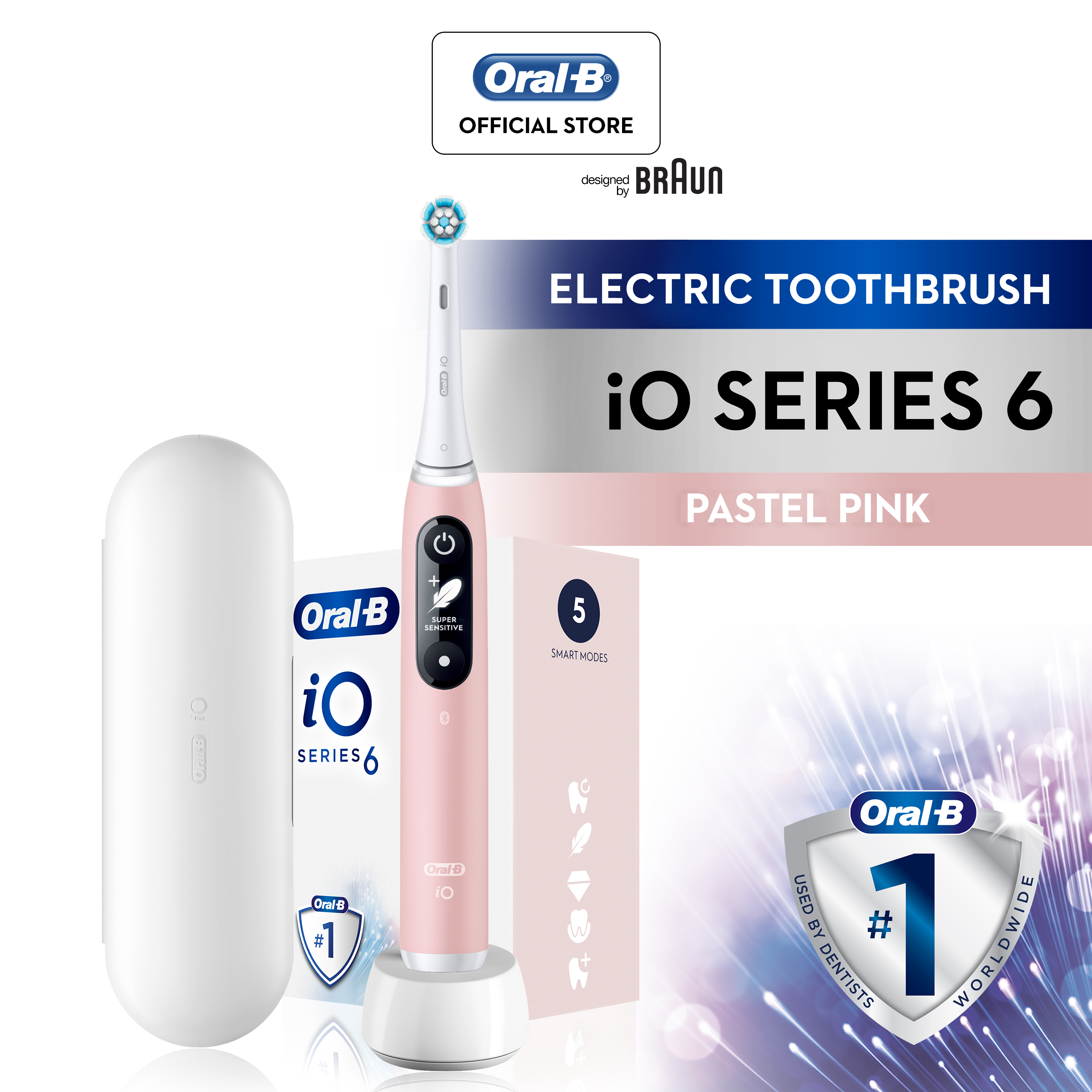 OralB iO Series 6 Electric Toothbrush with Micro Vibration Bluetooth A