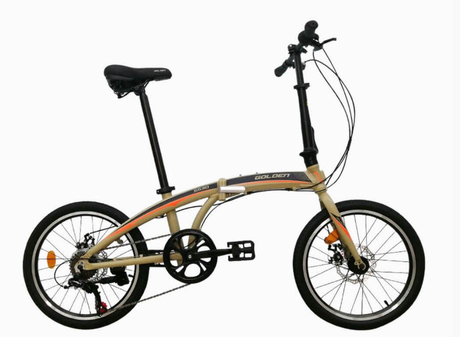 golden folding bike