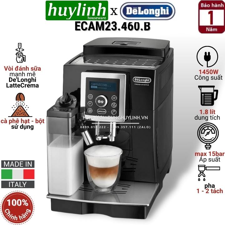 [HCM][Trả góp 0%]Máy pha cà phê tự động Delonghi ECAM23.460.B - Made in Italy