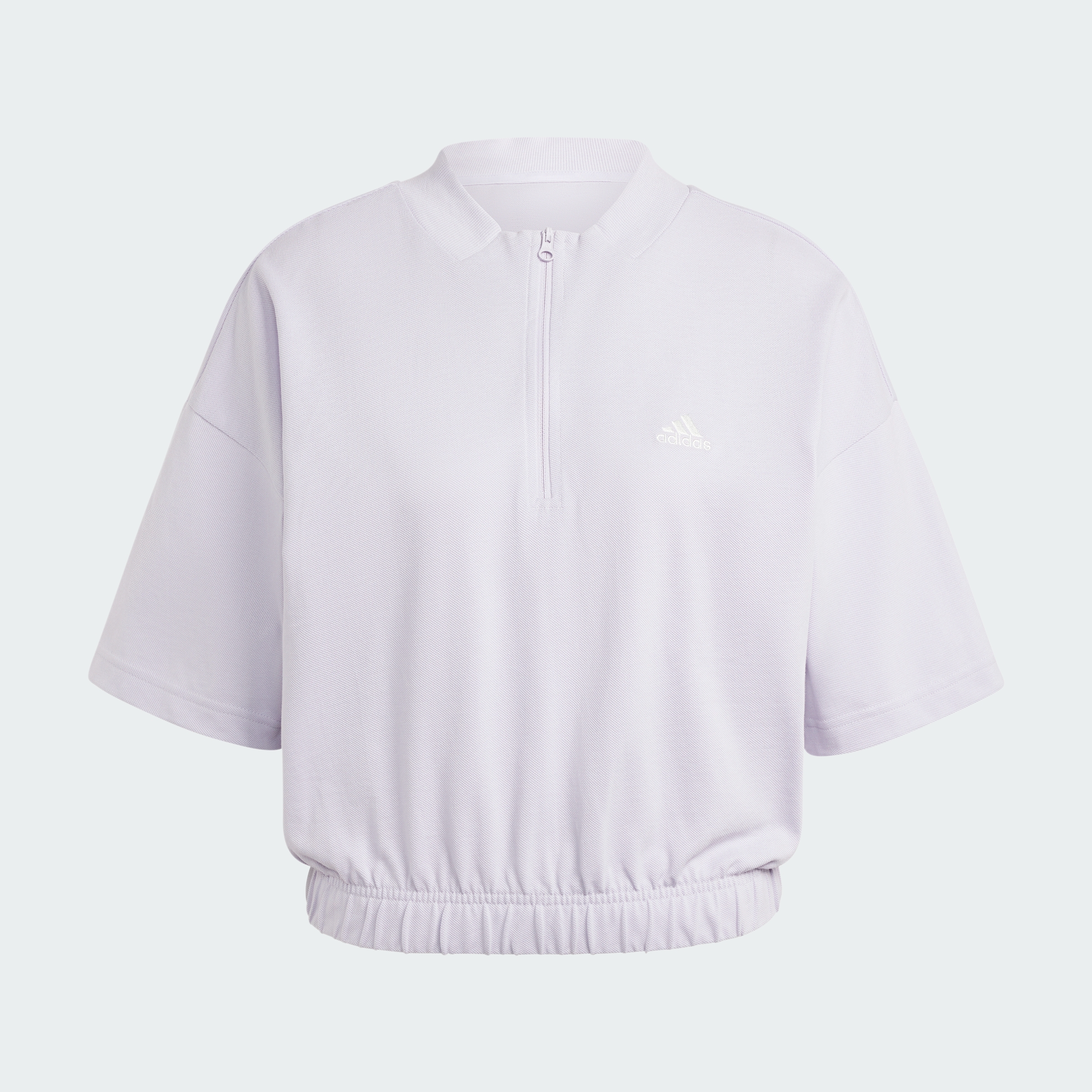 Adidas Phong cách sống Áo Thun Lửng Khóa Kéo Lửng Resort Sportswear Nữ Màu tím IS4319