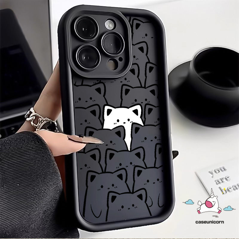 Angel%20Eyes%20Cartoon%20Lovely%20White%20Kitten%20Phone%20Case%20Compatible%20for%20IPhone%207%208%206S%2015%206%20Plus%20XR%20X%20XS%20Max%2015%2011%2014%2013%2012%20Pro%20Max%207Plus%20SE%202020%20Cute%20Shiny%20Cat%20Graffiti%20Couples%20Soft%20Cover%20-%20Image%202