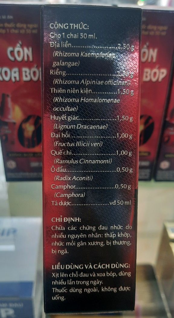 Cồn Xoa Bóp OPC dạng Xịt chai 50ml