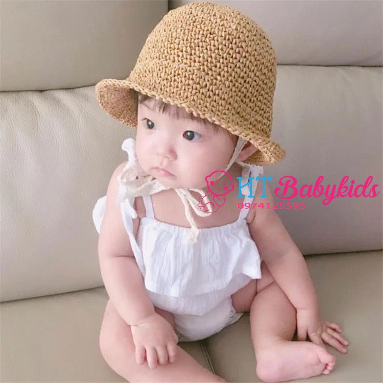 [Type 1] Soft Hotrend Straw Hat for Children at the Beach