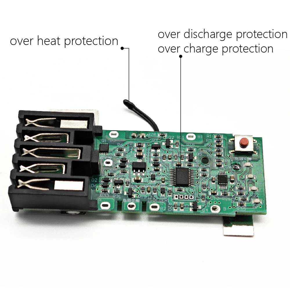 【COOL】 Case For Milwaukee M18 Diy 18v Box With Bms Board Charging Protection Led Digital.