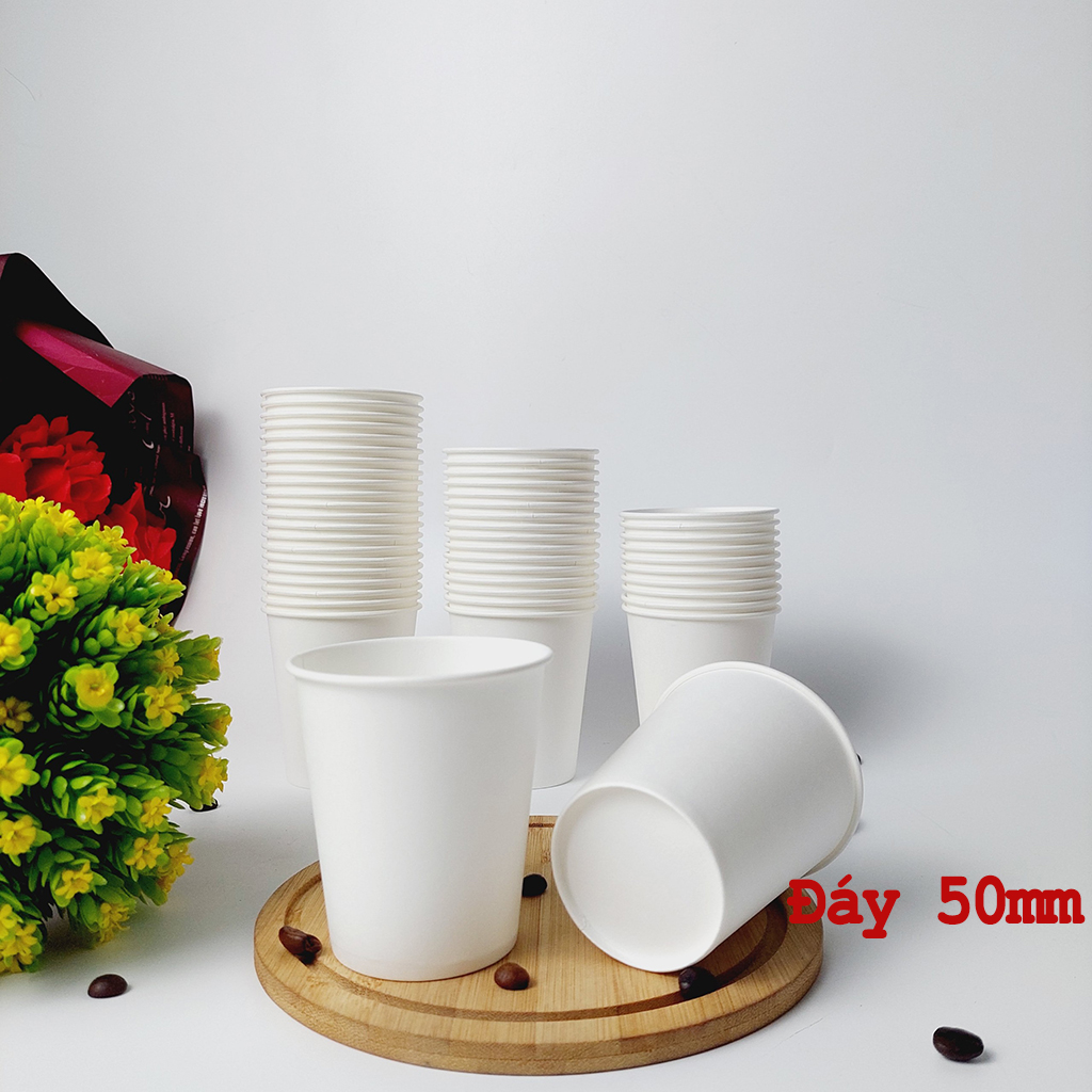 Set 50 chiếc cốc giấy 210ml size 7oz hàng cao cấp hàn quốc