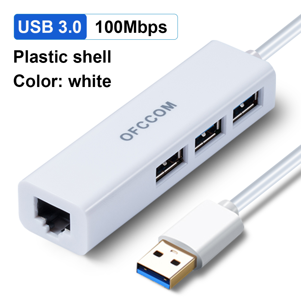 【The Timber Loft】OFCCOM USB Ethernet USB 3.0 2.0 to RJ45 Hub 10/100 ...