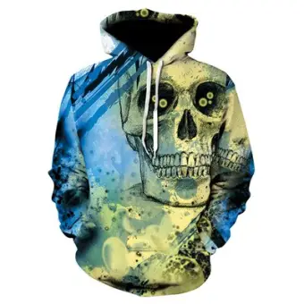 New 2019 black men's hoodie 3D printed skull fall thriller sweatshirt Fashion funny loose hip hop streetwear Manwoman matching New 2019 black men's hoodie 3D printed skull fall thriller sweatshirt Fashion funny loose hip hop streetwear Manwoman matching