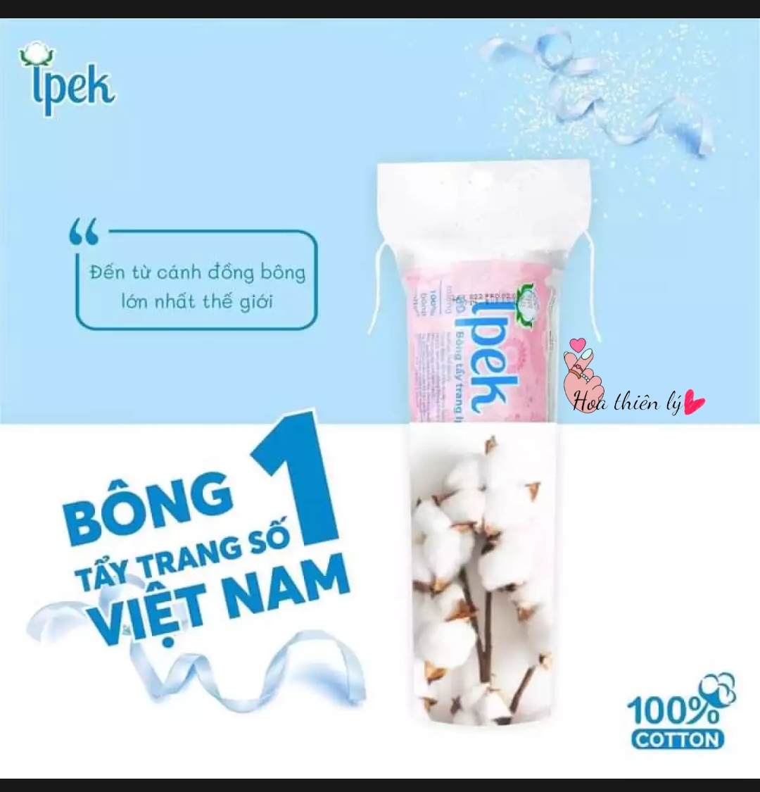 Bông tẩy trang Ipek Thổ Nhĩ Kì 150 miếng