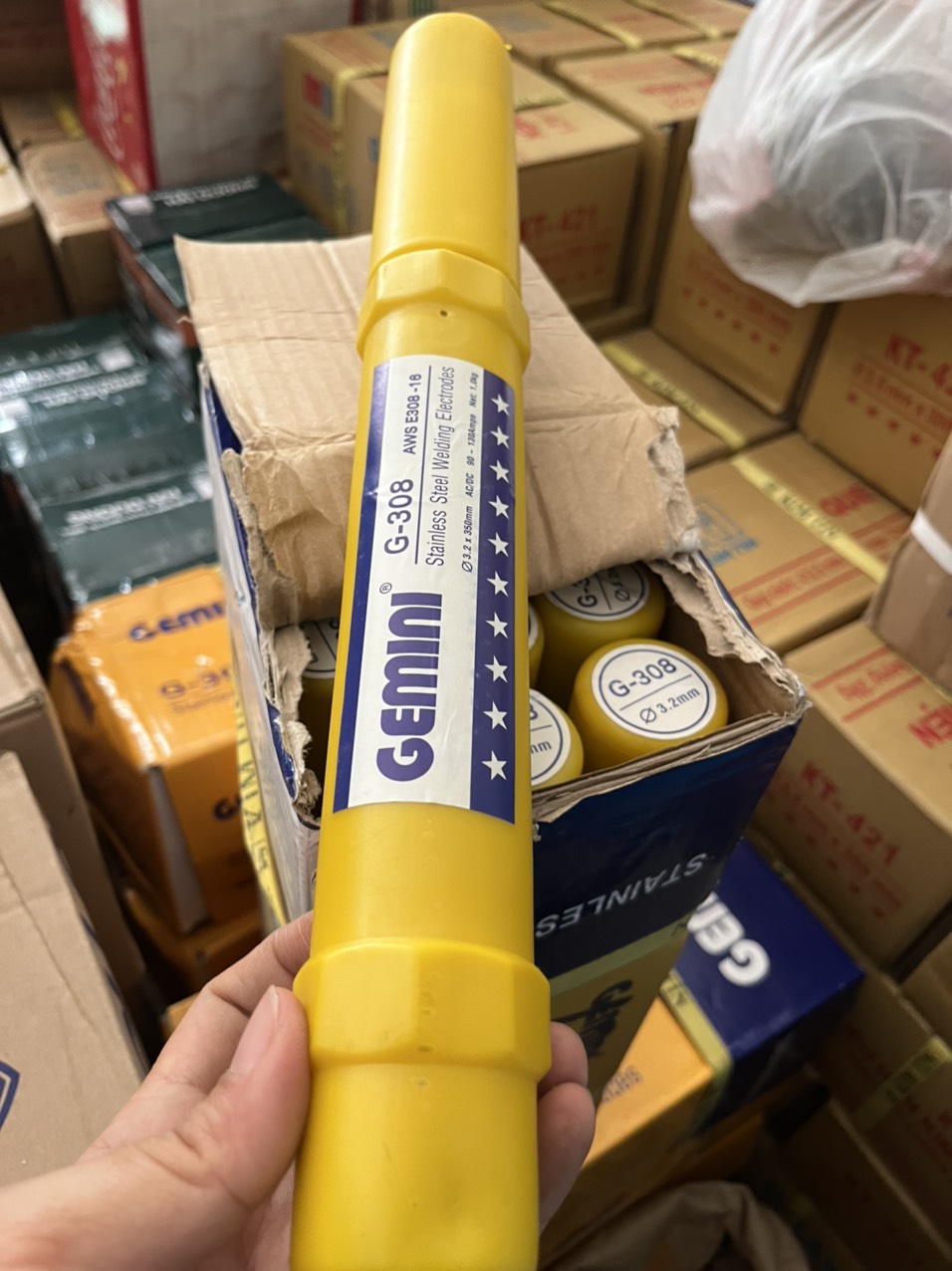 Que hàn inox kim tín 3.2mm bó 1kg