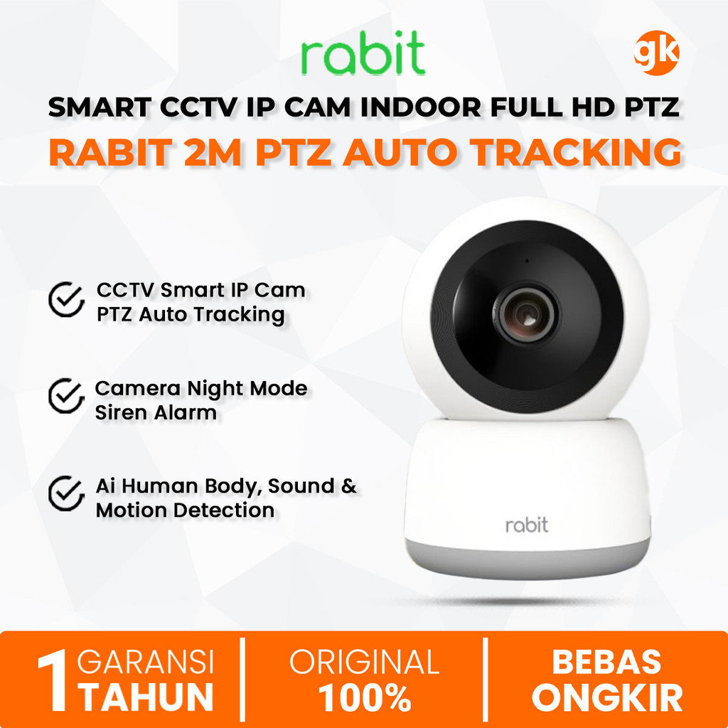 RABIT CCTV Smart IP Camera WIFI Indoor Full HD 2MP PTZ x AUTO