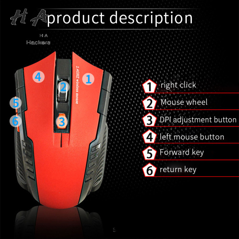 2.4G Wireless Optical Gaming Mouse Low Consumption Ergonomics Portable Wireless Mouse