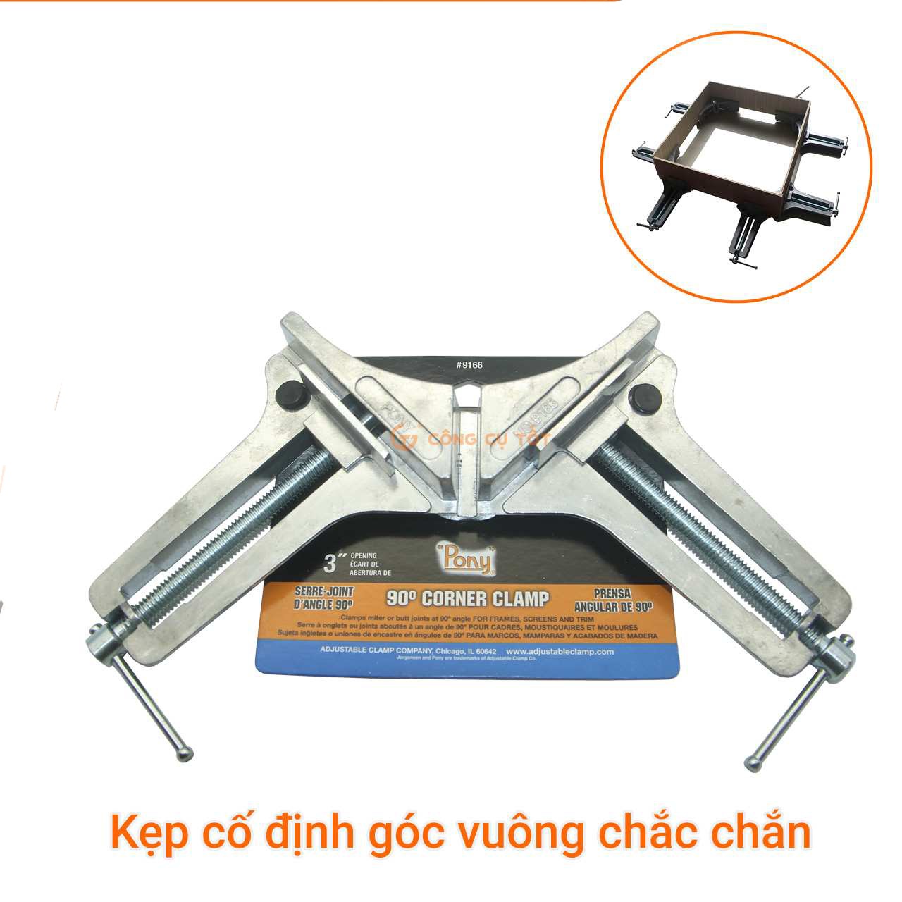 Eto kẹp góc vuông mini đỏ