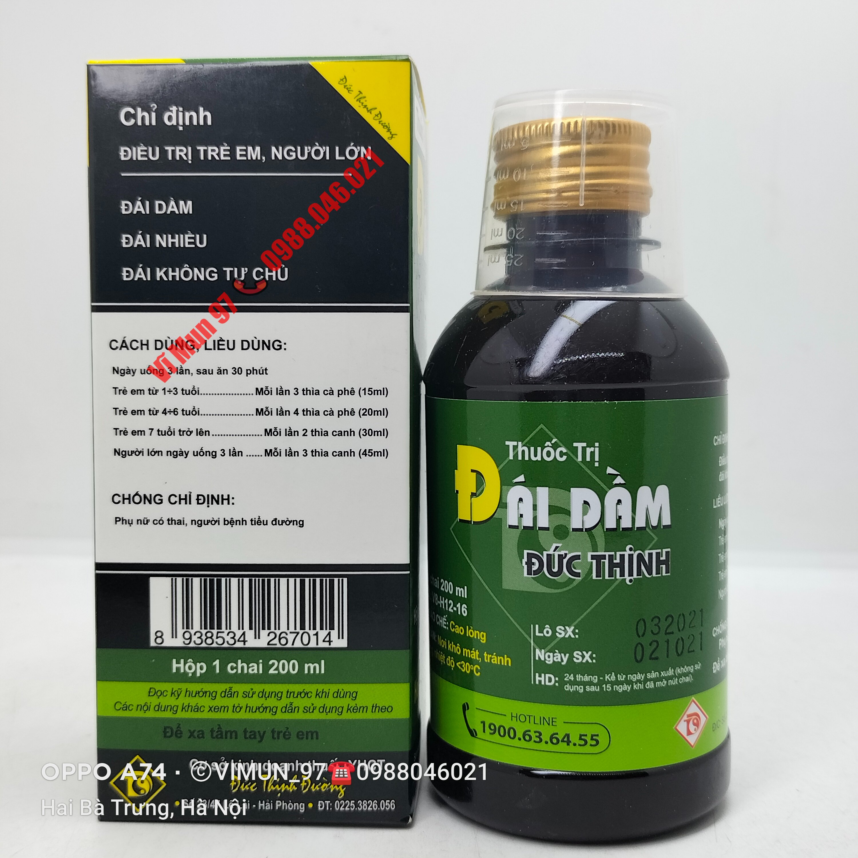 Đái dầm Đức Thịnh chai 200ml